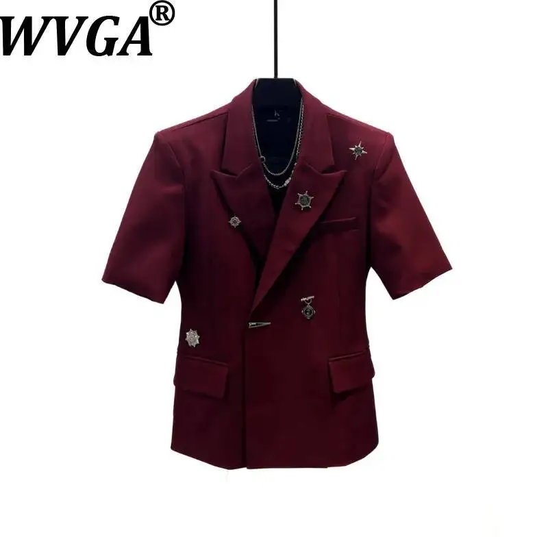 WVGA Spring Summer New Man High-end Metallic Decoration Stylish Shoulder-padded Jacket Niche Chic Casual Short Blazer Ins W23242
WVGA Spring Summer New Man High-end Metallic Decoration Stylish Shoulder-padded Jacket Niche Chic Casual Short Blazer Ins W23242