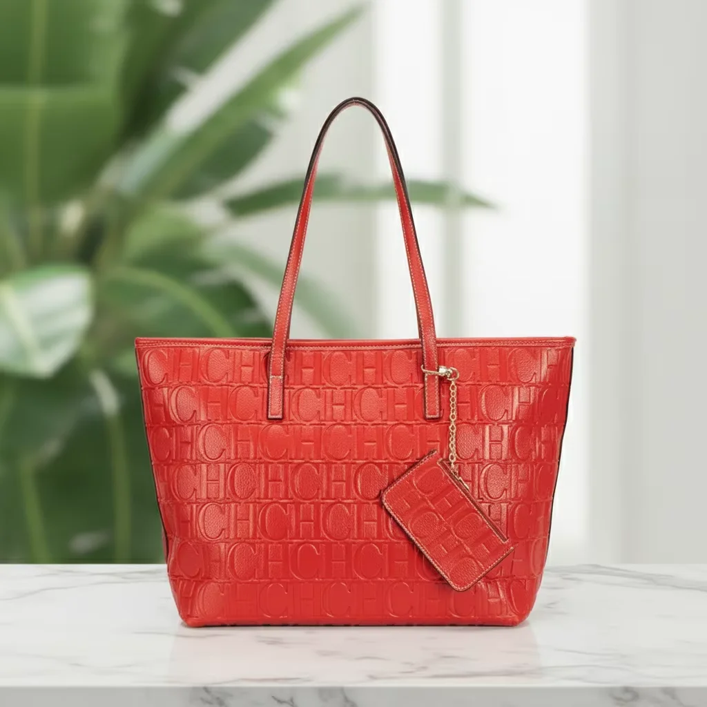 CH Women High Capacity Embossed Logo Tote Bag Detachable Card Holder Zipper Closure Business Vacation Shopping
CH Women High Capacity Embossed Logo Tote Bag Detachable Card Holder Zipper Closure Business Vacation Shopping