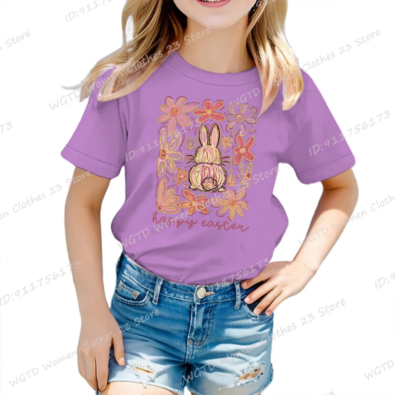 Children Boys Girls Summer Casual T-shirts Bunny Flower Happy Easter Graphic Tops Cool Soft Popular T-Shirt Round Neck Tee Shirt
Children Boys Girls Summer Casual T-shirts Bunny Flower Happy Easter Graphic Tops Cool Soft Popular T-Shirt Round Neck Tee Shirt