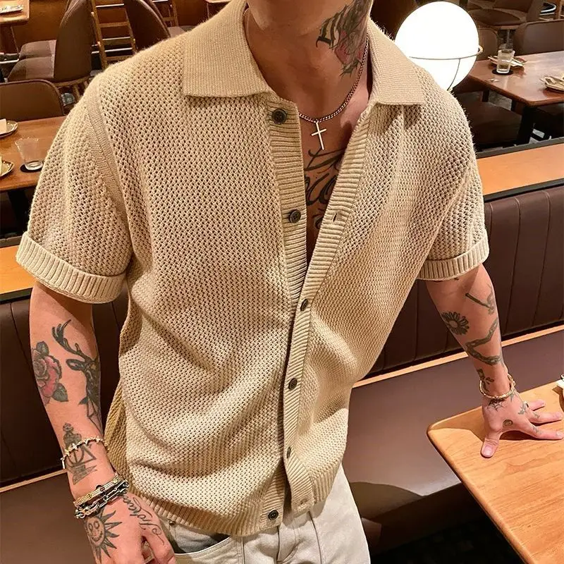 2025 Men's Vintage Knitted Polo Shirt Summer Short Sleeve Cotton-Blend Breathable Old Money Style Luxury Texture Top
2025 Men's Vintage Knitted Polo Shirt Summer Short Sleeve Cotton-Blend Breathable Old Money Style Luxury Texture Top