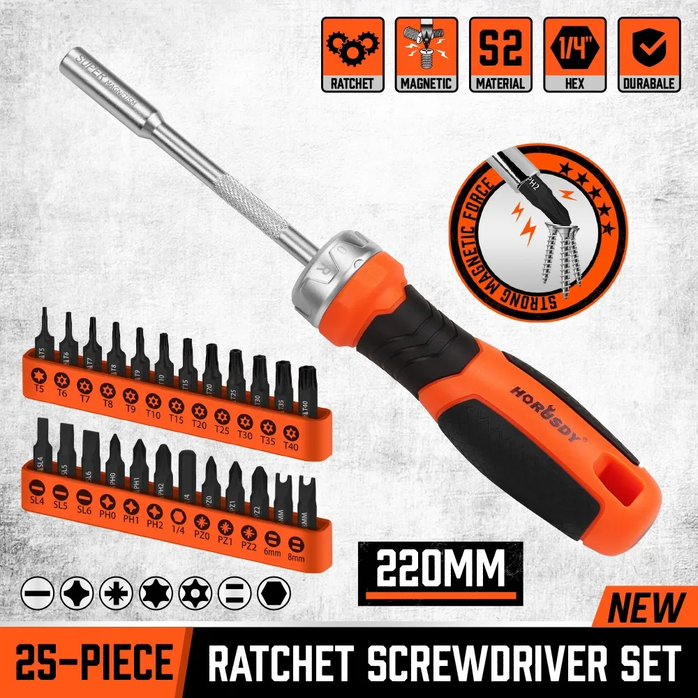 Ручка отвертки с храповым механизмом + пакетный набор с вращающейся ручкой, встроенный магнит для крепежных деталей и удобного удаления винтов.
Ручка отвертки с храповым механизмом + пакетный набор с вращающейся ручкой, встроенный магнит для крепежных деталей и удобного удаления винтов.