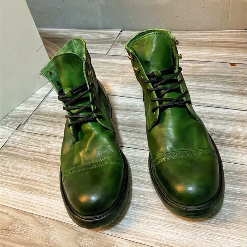 Luxury Men Safety Shoes Genuine Leather Outdoor Hiking Work Boots American Style Vintage Motorcycle Boots Botines Hombre
Luxury Men Safety Shoes Genuine Leather Outdoor Hiking Work Boots American Style Vintage Motorcycle Boots Botines Hombre