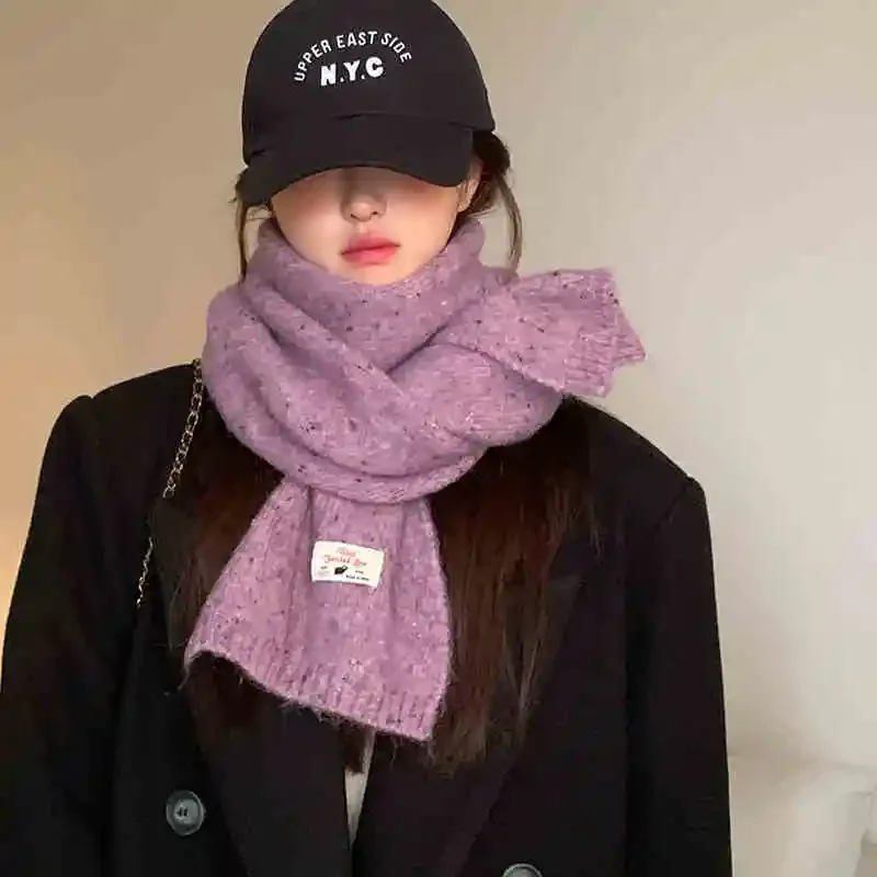 Wool Purple Scarf For Women, Fall And Winter 2024 New Knitted Wool With Neck Neck Protection
Wool Purple Scarf For Women, Fall And Winter 2024 New Knitted Wool With Neck Neck Protection
