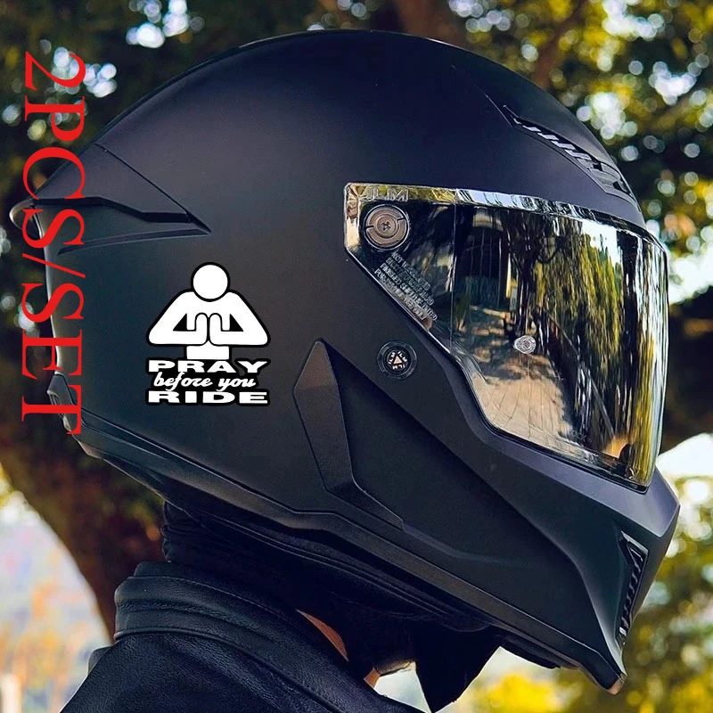2Pcs/Set "Pray Before You Ride" Sticker, 2D Flat Waterproof Vinyl Decals for Motorcycle, Bike, Helmet & Car
2Pcs/Set "Pray Before You Ride" Sticker, 2D Flat Waterproof Vinyl Decals for Motorcycle, Bike, Helmet & Car