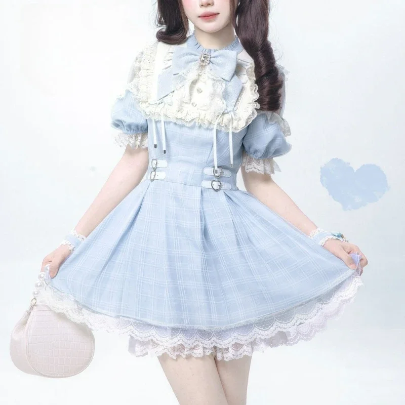 Japanese Sweet Lolita Bow Dress Shorts Set Women Kawaii Lace Ruffles Off Shoulder Plaid Shirts Dress Gothic Y2k Dress 2025 Hot
Japanese Sweet Lolita Bow Dress Shorts Set Women Kawaii Lace Ruffles Off Shoulder Plaid Shirts Dress Gothic Y2k Dress 2025 Hot