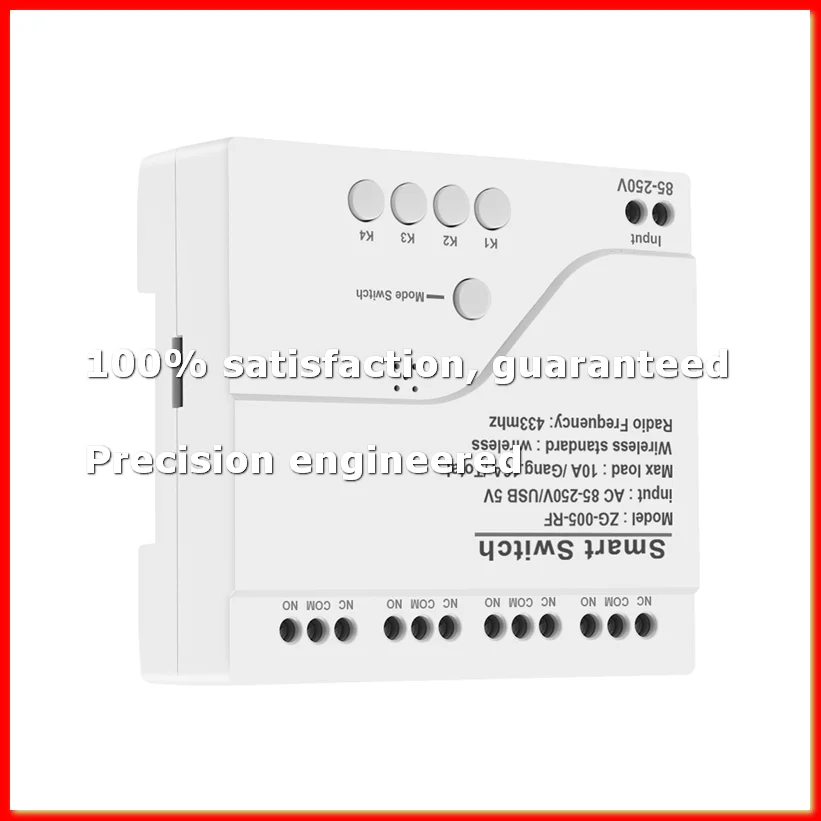 4CH Zigbee Smart Light Switch Module AC 85-250V RF433 Receive 10A Relays Work with Assistant,Tuya Smart Life-AD23
4CH Zigbee Smart Light Switch Module AC 85-250V RF433 Receive 10A Relays Work with Assistant,Tuya Smart Life-AD23