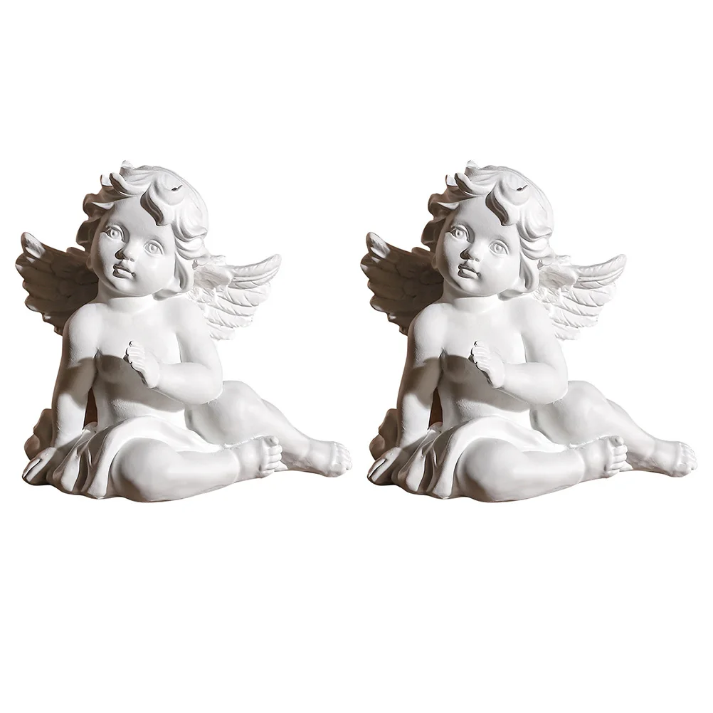 2Pcs Resin Angel Sculpture Decorative Statue Home Desk Ornament Peaceful Craft Adornment Photography Prop Resin Angel Figurine
2Pcs Resin Angel Sculpture Decorative Statue Home Desk Ornament Peaceful Craft Adornment Photography Prop Resin Angel Figurine