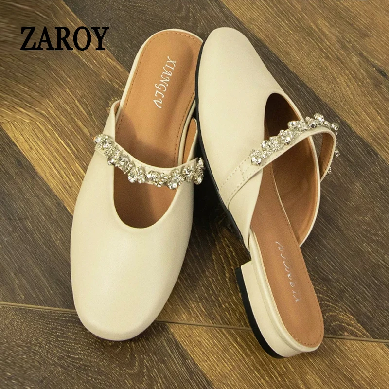 Women's Mules With 2.5cm Heels Summer Sandals Cover Toe Flat Slippers Causal Slip-on Footwear Luxury Diamond Shoes мюли женские
Women's Mules With 2.5cm Heels Summer Sandals Cover Toe Flat Slippers Causal Slip-on Footwear Luxury Diamond Shoes мюли женские