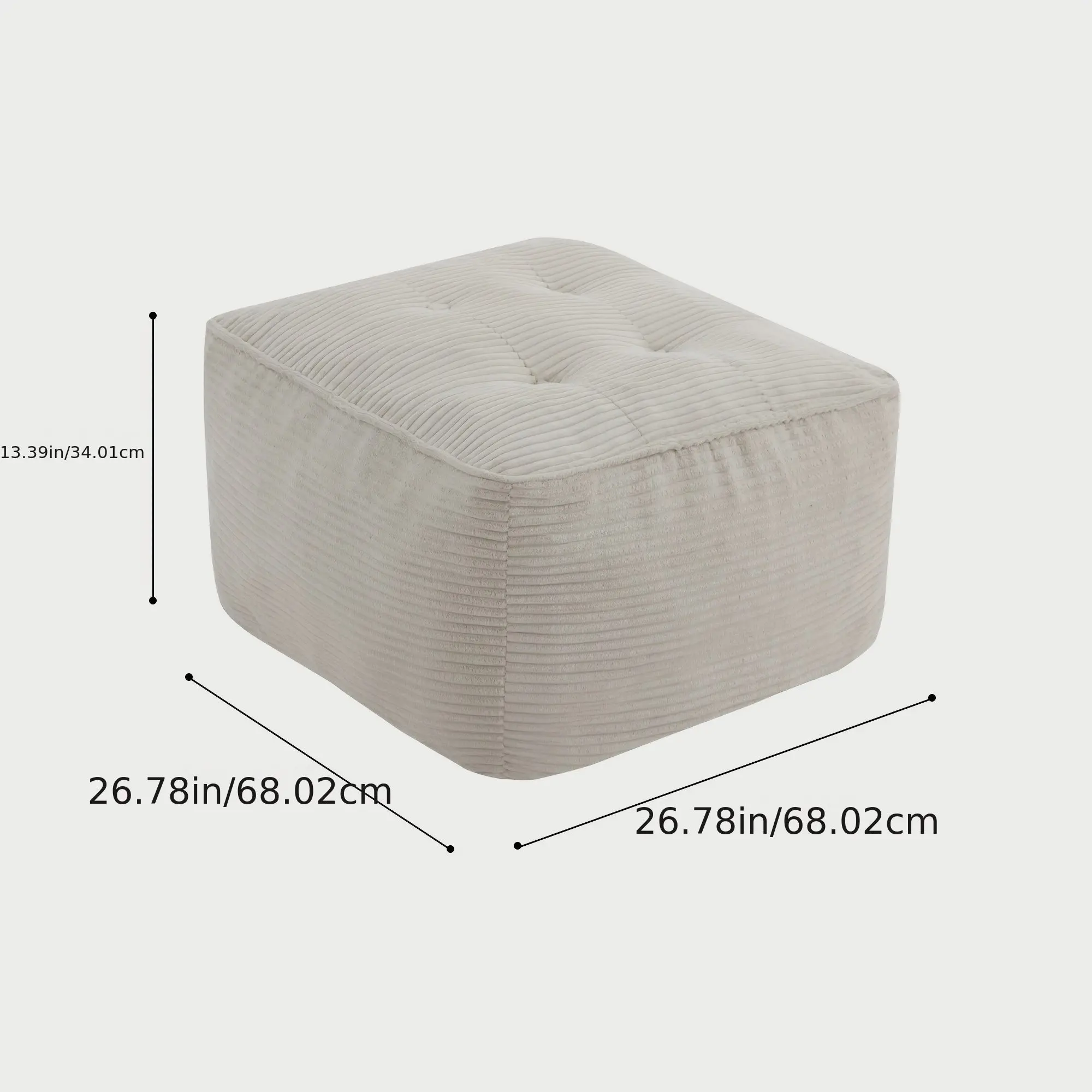 Soft & Cozy Square Pouf Ottoman – Corduroy Fabric, High-Rebound Foam Fill, Versatile Floor Stool for Living Room, Gaming Zone, or Relaxation Space
Soft & Cozy Square Pouf Ottoman – Corduroy Fabric, High-Rebound Foam Fill, Versatile Floor Stool for Living Room, Gaming Zone, or Relaxation Space