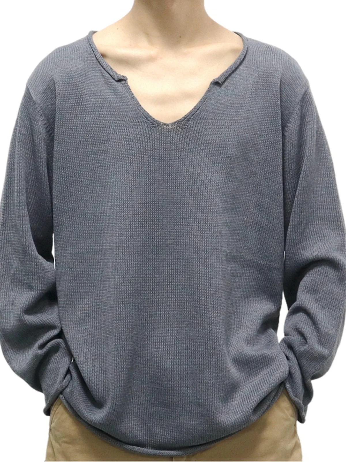 Мужской повседневный свитер Slim Fit с длинным рукавом и V-образным вырезом, из тонкого полиэстера, однотонный, базовый слой, осенне-зимний топ
Мужской повседневный свитер Slim Fit с длинным рукавом и V-образным вырезом, из тонкого полиэстера, однотонный, базовый слой, осенне-зимний топ