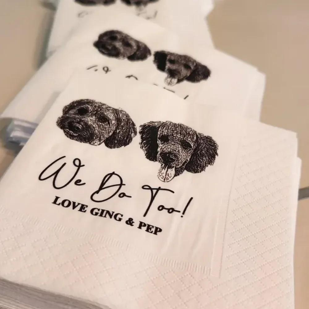 50Pcs Personalized Dog Wedding Napkins, Custom Pet Cocktail Napkins,Custom Pet Napkin Bachelorette, Custom Pet Portrait Napkins
50Pcs Personalized Dog Wedding Napkins, Custom Pet Cocktail Napkins,Custom Pet Napkin Bachelorette, Custom Pet Portrait Napkins