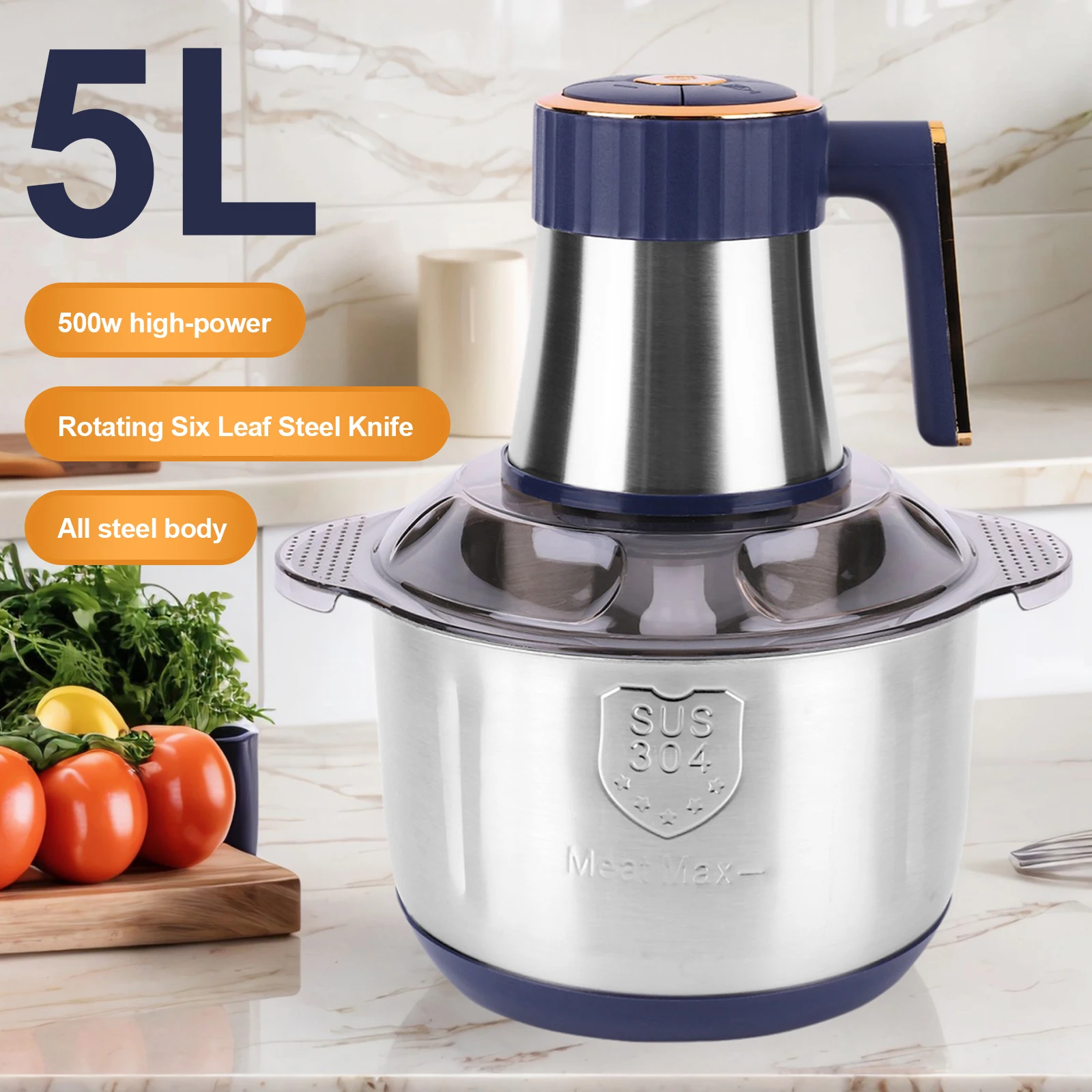 5L Electric Meat Grinder 500W Food Vegetable Processor Stainless Steel Food Crusher for Ground Beef Deer Chicken
5L Electric Meat Grinder 500W Food Vegetable Processor Stainless Steel Food Crusher for Ground Beef Deer Chicken