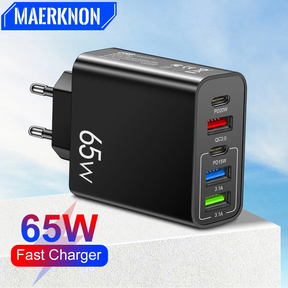 USB Type C Charger Fast Charging 65W USB C PD QC3.0 Mobile Phone Adapter For iPhone Xiaomi Huawei Samsung ipad Realme oneplus
USB Type C Charger Fast Charging 65W USB C PD QC3.0 Mobile Phone Adapter For iPhone Xiaomi Huawei Samsung ipad Realme oneplus