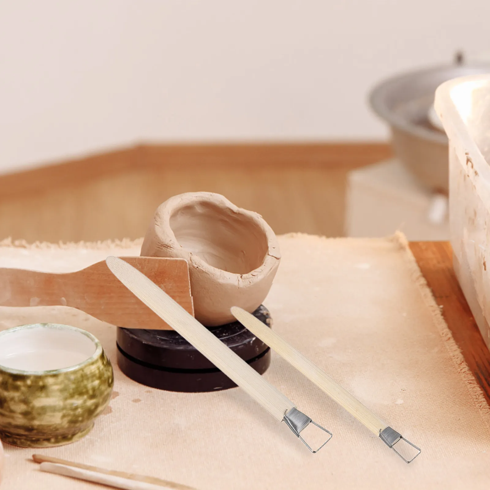 5Pcs Bamboo Handle Ceramic Clay Sculpting Tools Kit for Pottery Trimming Carving Shaping DIY Sculpture Supplies
5Pcs Bamboo Handle Ceramic Clay Sculpting Tools Kit for Pottery Trimming Carving Shaping DIY Sculpture Supplies