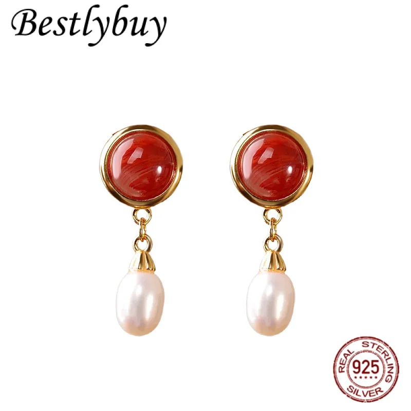 S925 Pure Silver Gold-plated Natural Lapis Lazuli/freshwater pearl Earrings Fashionable Light Luxury Earrings For Women's Gifts
S925 Pure Silver Gold-plated Natural Lapis Lazuli/freshwater pearl Earrings Fashionable Light Luxury Earrings For Women's Gifts