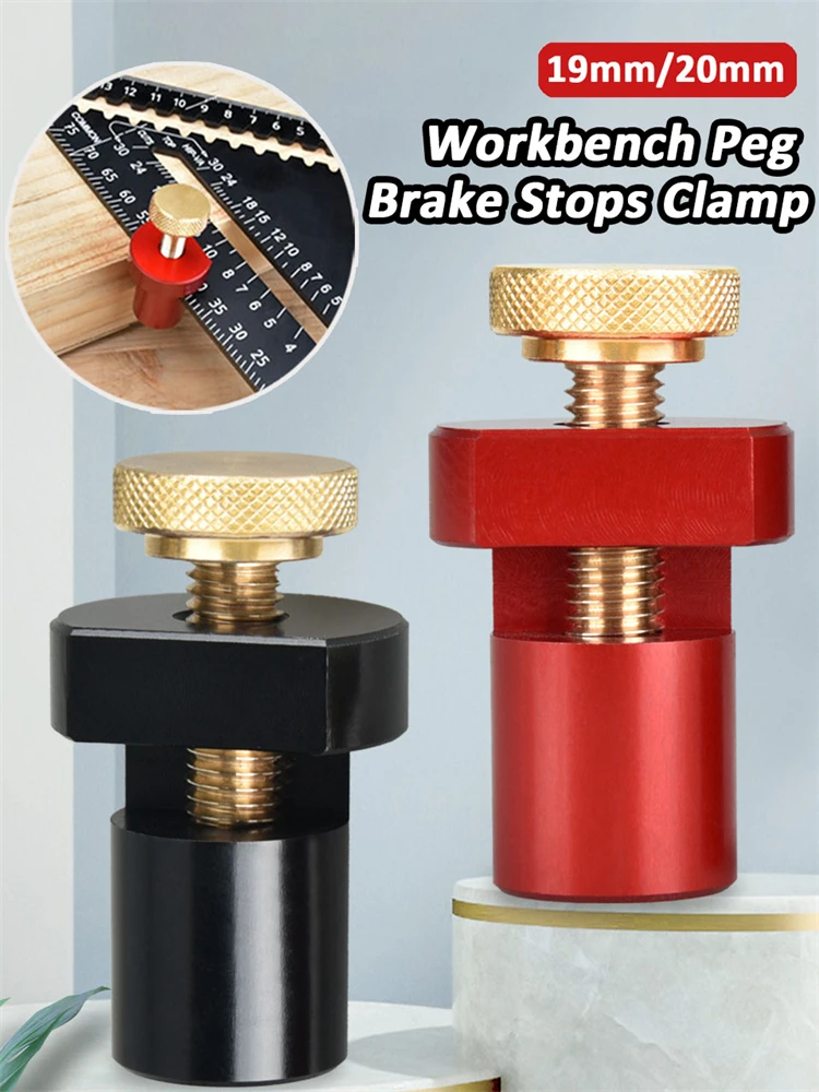 Workbench Peg Brake Stops Clamp 19/20mm Woodworking Table Limit Block Bench Clamp Multipurpose Aluminum Alloy Workshop Tools
Workbench Peg Brake Stops Clamp 19/20mm Woodworking Table Limit Block Bench Clamp Multipurpose Aluminum Alloy Workshop Tools
