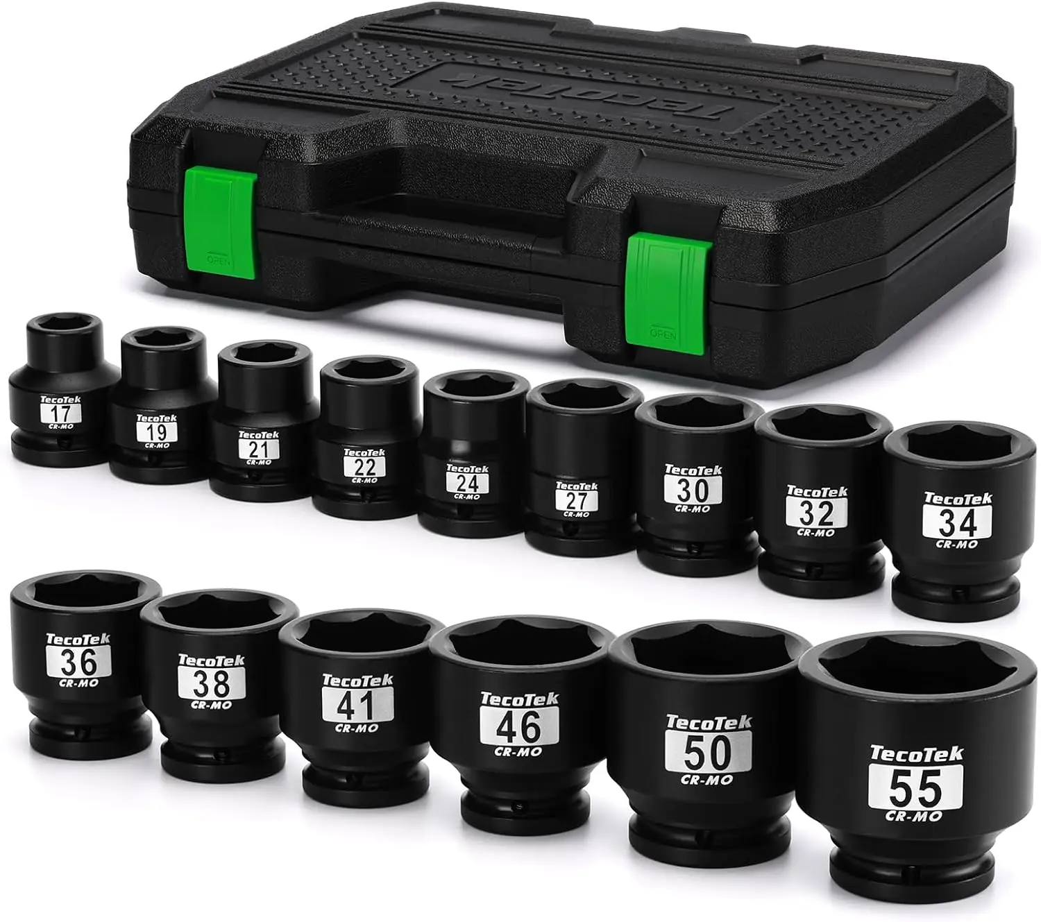 3/4" Drive Shallow 6-Point Impact Socket Set 15-Piece Metric 17-55mm with Storage Case for Heavy Duty Use
3/4" Drive Shallow 6-Point Impact Socket Set 15-Piece Metric 17-55mm with Storage Case for Heavy Duty Use