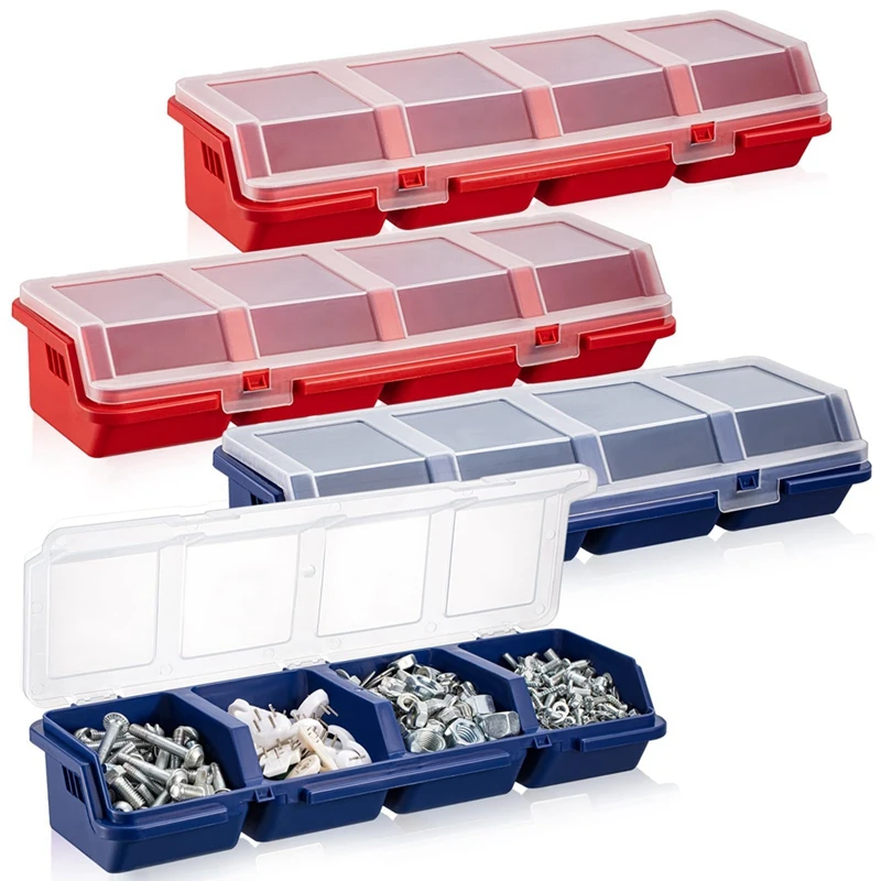 4 PCS Screw Organizers And Storage Bins With Locks Hardware Organizer Box Plastic With Compartment Bolt Organizer
4 PCS Screw Organizers And Storage Bins With Locks Hardware Organizer Box Plastic With Compartment Bolt Organizer