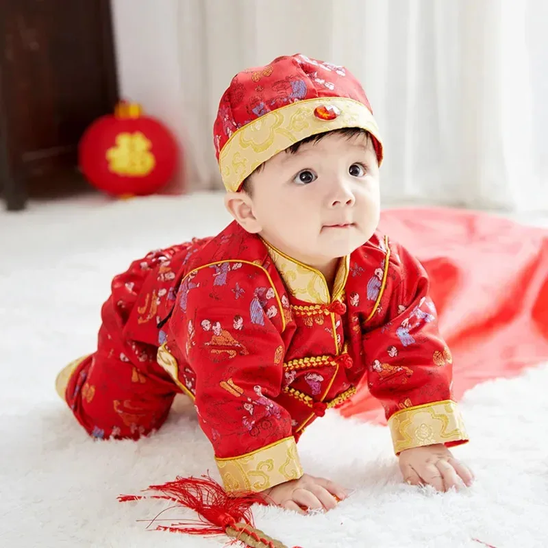 2025 aaa One Old Babies Clothing Red A-Ge Ancient Baby Tang Suit New Year's Greeting Costume Hat Tops Pants Full Se
2025 aaa One Old Babies Clothing Red A-Ge Ancient Baby Tang Suit New Year's Greeting Costume Hat Tops Pants Full Se