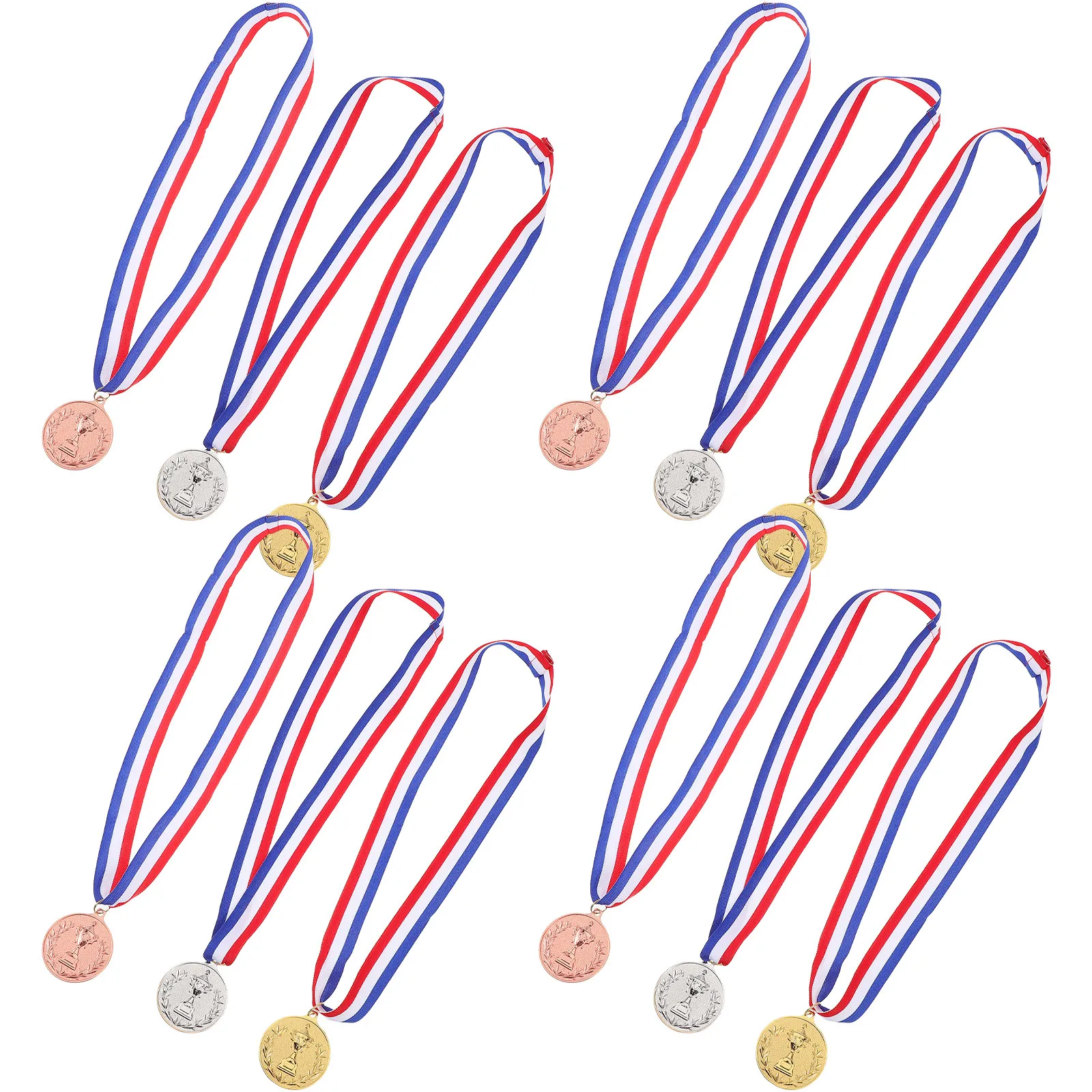 12Pcs Award Medals Gold Silver Bronze Metal Winner Medals Neck Ribbons Sports Competitions Kindergarten School Ceremonies Kids
12Pcs Award Medals Gold Silver Bronze Metal Winner Medals Neck Ribbons Sports Competitions Kindergarten School Ceremonies Kids