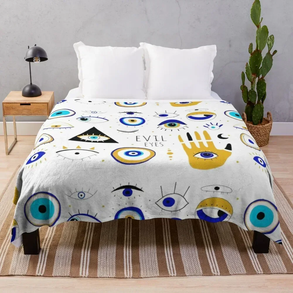 Evil Eyes Blue Beads Throw Blanket Men's Soft Warm Throw Blanket for Couch
Evil Eyes Blue Beads Throw Blanket Men's Soft Warm Throw Blanket for Couch