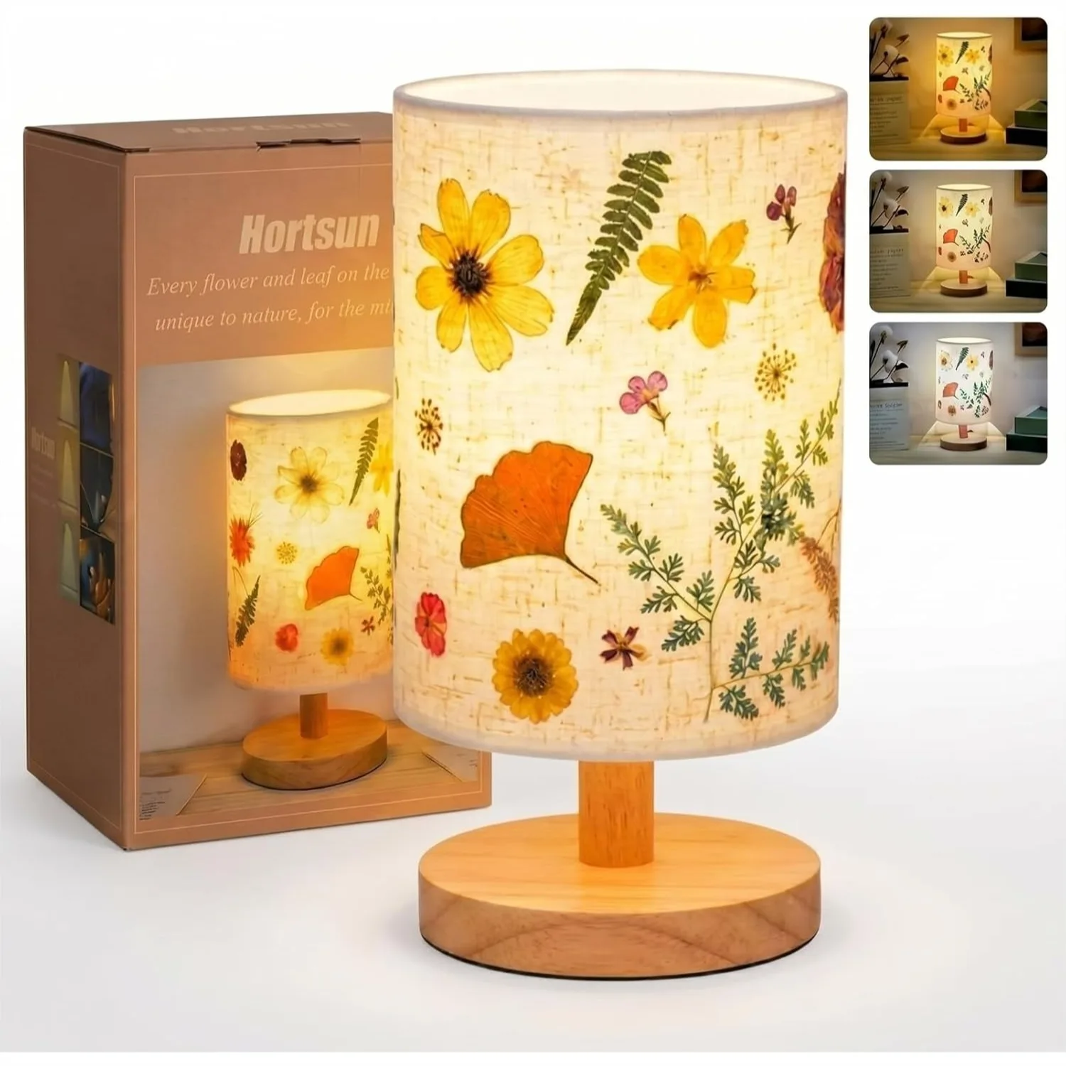 Pressed Flower Vintage Table Lamp With Wooden Base And Linen Shade, Cottagecore Rustic Night Light For Bedroom Living Room Office, Handmade Small Lamp Gift Box Set For Women
Pressed Flower Vintage Table Lamp With Wooden Base And Linen Shade, Cottagecore Rustic Night Light For Bedroom Living Room Office, Handmade Small Lamp Gift Box Set For Women