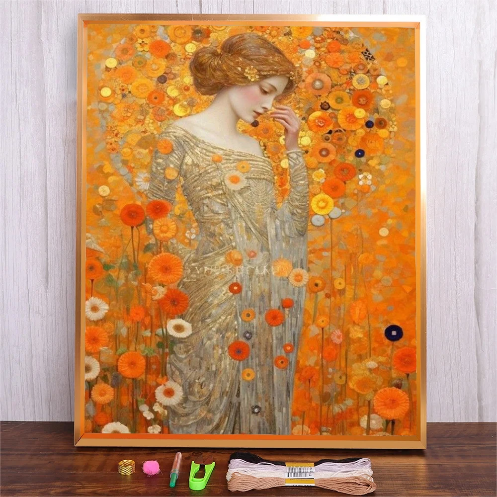 Cotton Thread Cross Stitch Kit Abstract Women Full Pattern Printed Embroidery Needlework Set Handmade Crafts Gift Wall Decor
Cotton Thread Cross Stitch Kit Abstract Women Full Pattern Printed Embroidery Needlework Set Handmade Crafts Gift Wall Decor