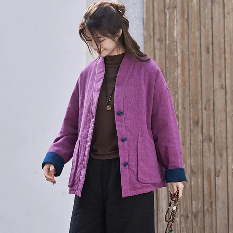 Женские повседневные пальто из хлопка и льна в китайском стиле, Новое поступление, зима 2025 года, винтажные женские толстые теплые куртки с воротником-стойкой M2165
Женские повседневные пальто из хлопка и льна в китайском стиле, Новое поступление, зима 2025 года, винтажные женские толстые теплые куртки с воротником-стойкой M2165