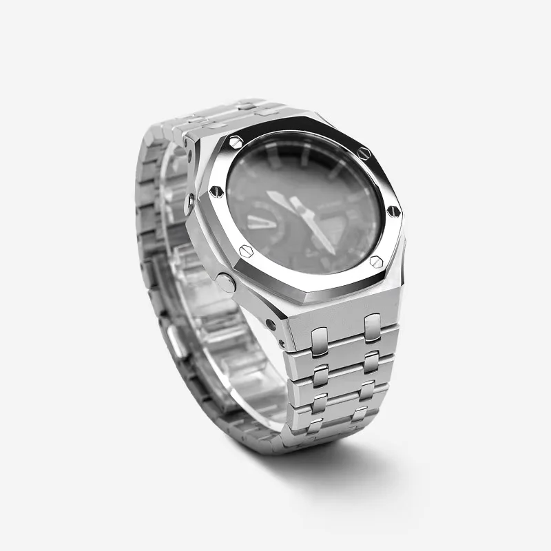 ga2100Modification Metal Watch Case Strap For Casio G-SHOCK GA2100/GA2110 GA-B2100 Stainless steel Shell frame Rubber Watchband
ga2100Modification Metal Watch Case Strap For Casio G-SHOCK GA2100/GA2110 GA-B2100 Stainless steel Shell frame Rubber Watchband