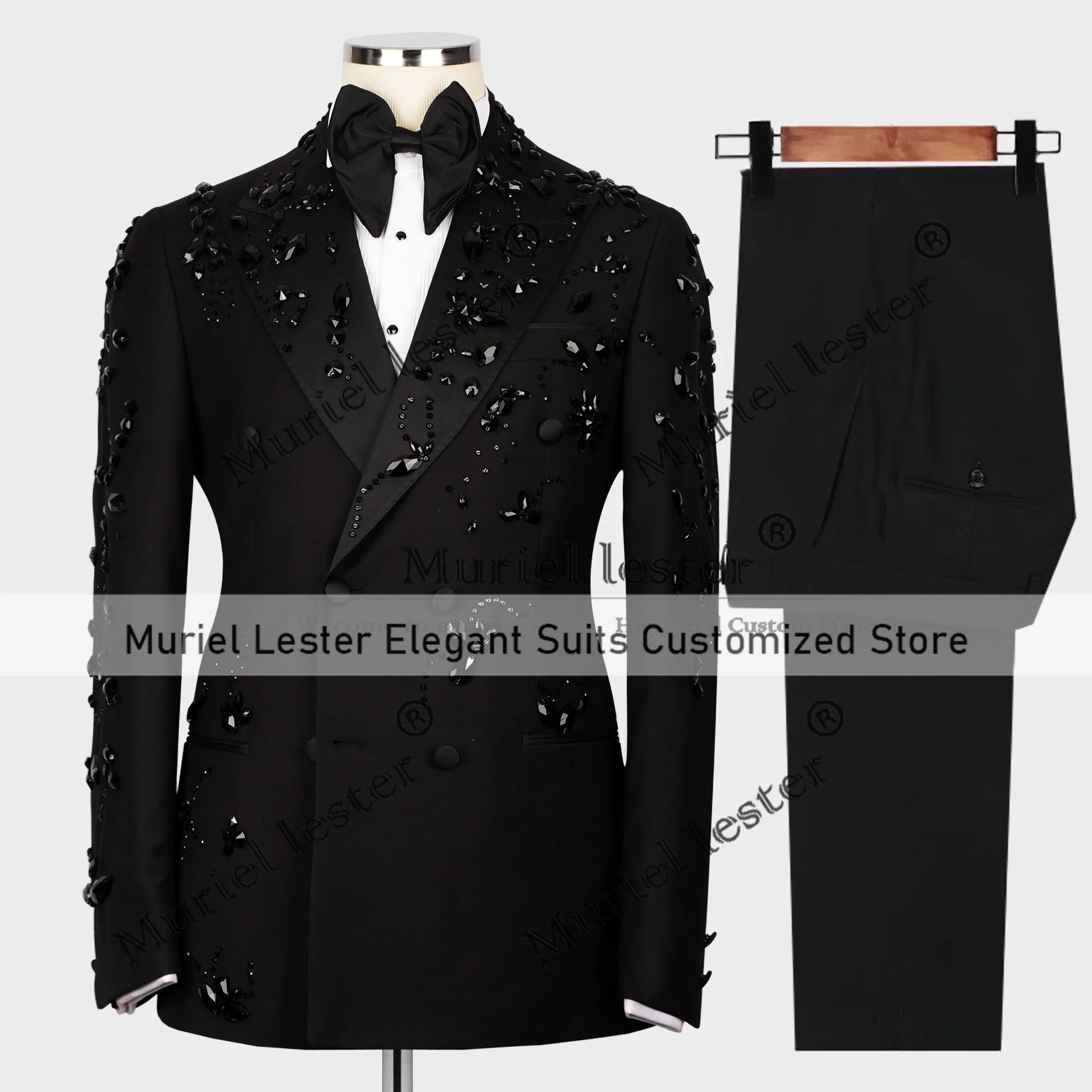 Exquisite Beaded Stones Suits Men For Wedding Customized 2 Pieces Jacket Pants Groom Formal Occasion Tuxedo traje de hombre
Exquisite Beaded Stones Suits Men For Wedding Customized 2 Pieces Jacket Pants Groom Formal Occasion Tuxedo traje de hombre