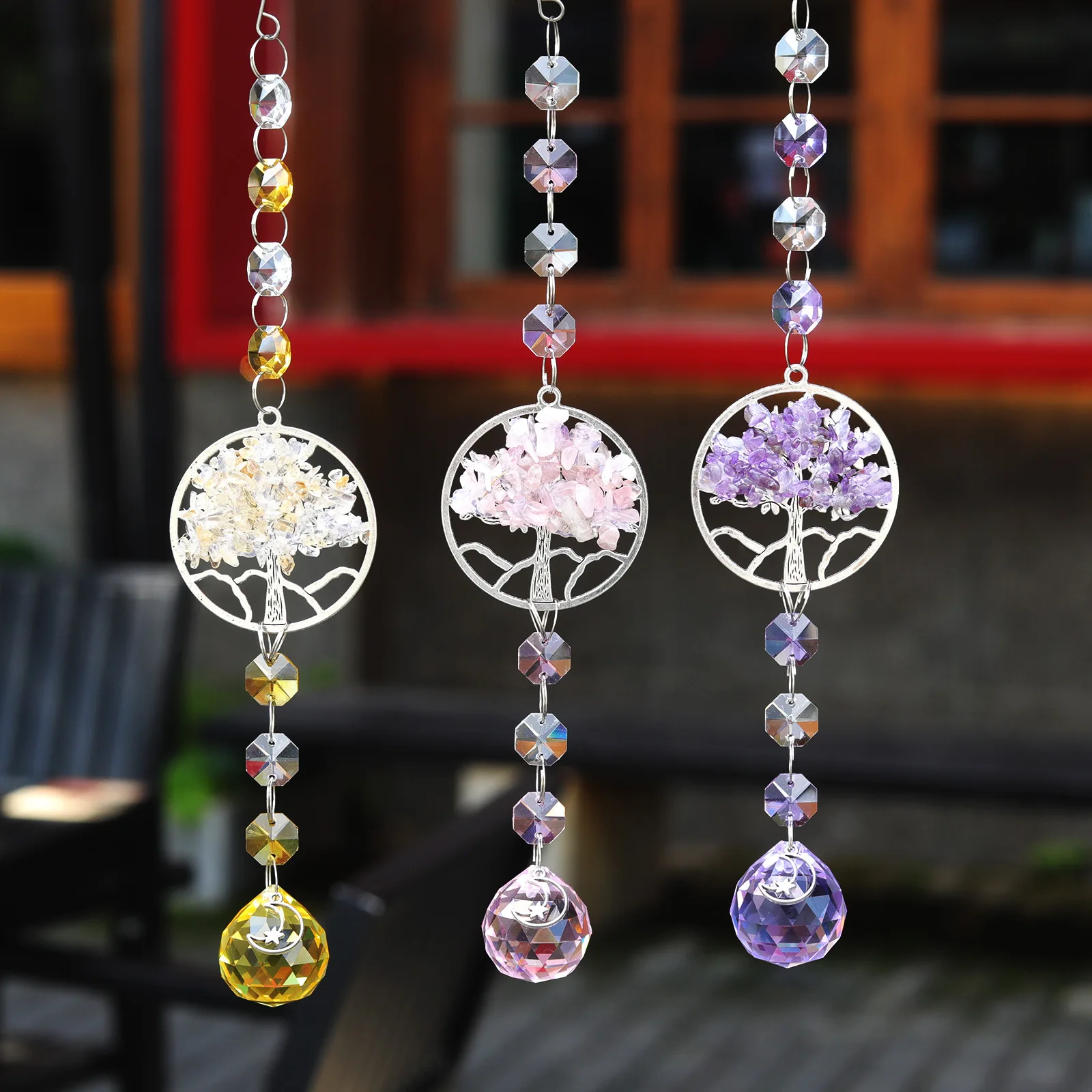 Tree of Life Crystal Suncatcher Hanging Catcher Pendants Wind Chimes Rainbow Prism Window Drop Bell Christmas Tree Home Decor
Tree of Life Crystal Suncatcher Hanging Catcher Pendants Wind Chimes Rainbow Prism Window Drop Bell Christmas Tree Home Decor