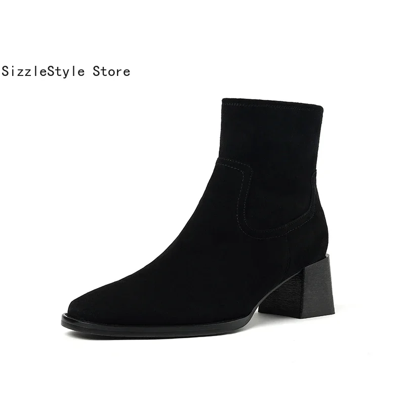 Spring and Autumn Frosted Leather Square Toe Solid Color Side Zipper Comfortable Thick Heel Simple Versatile Women's Boots
Spring and Autumn Frosted Leather Square Toe Solid Color Side Zipper Comfortable Thick Heel Simple Versatile Women's Boots