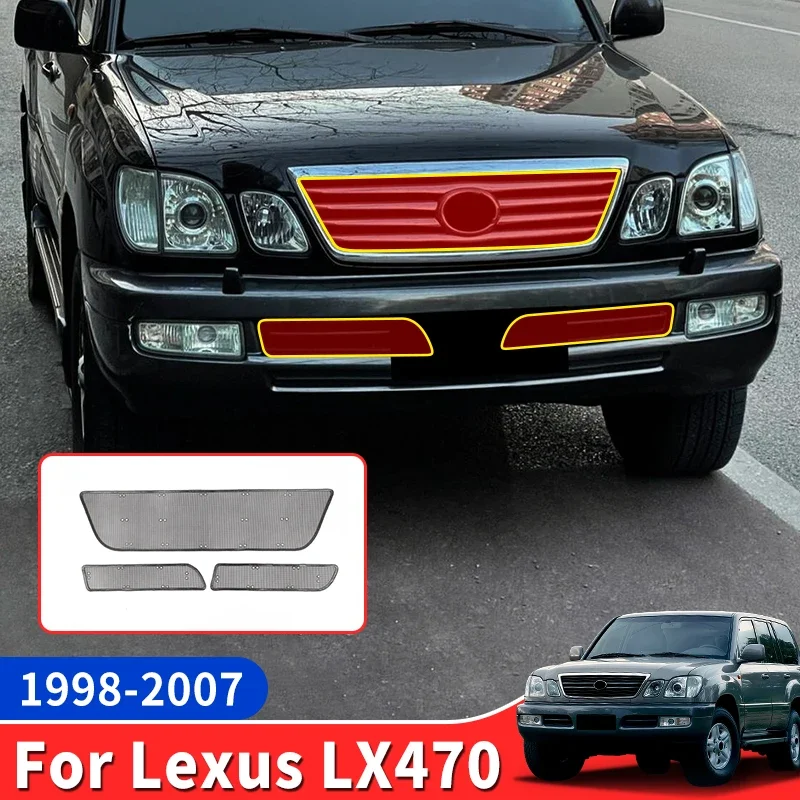 For Toyota Lexus LX470 1998-2007 Car Grille Mesh Stone Guard Anti Insect ront End Protection Custom Fit Exterior Accessories
For Toyota Lexus LX470 1998-2007 Car Grille Mesh Stone Guard Anti Insect ront End Protection Custom Fit Exterior Accessories
