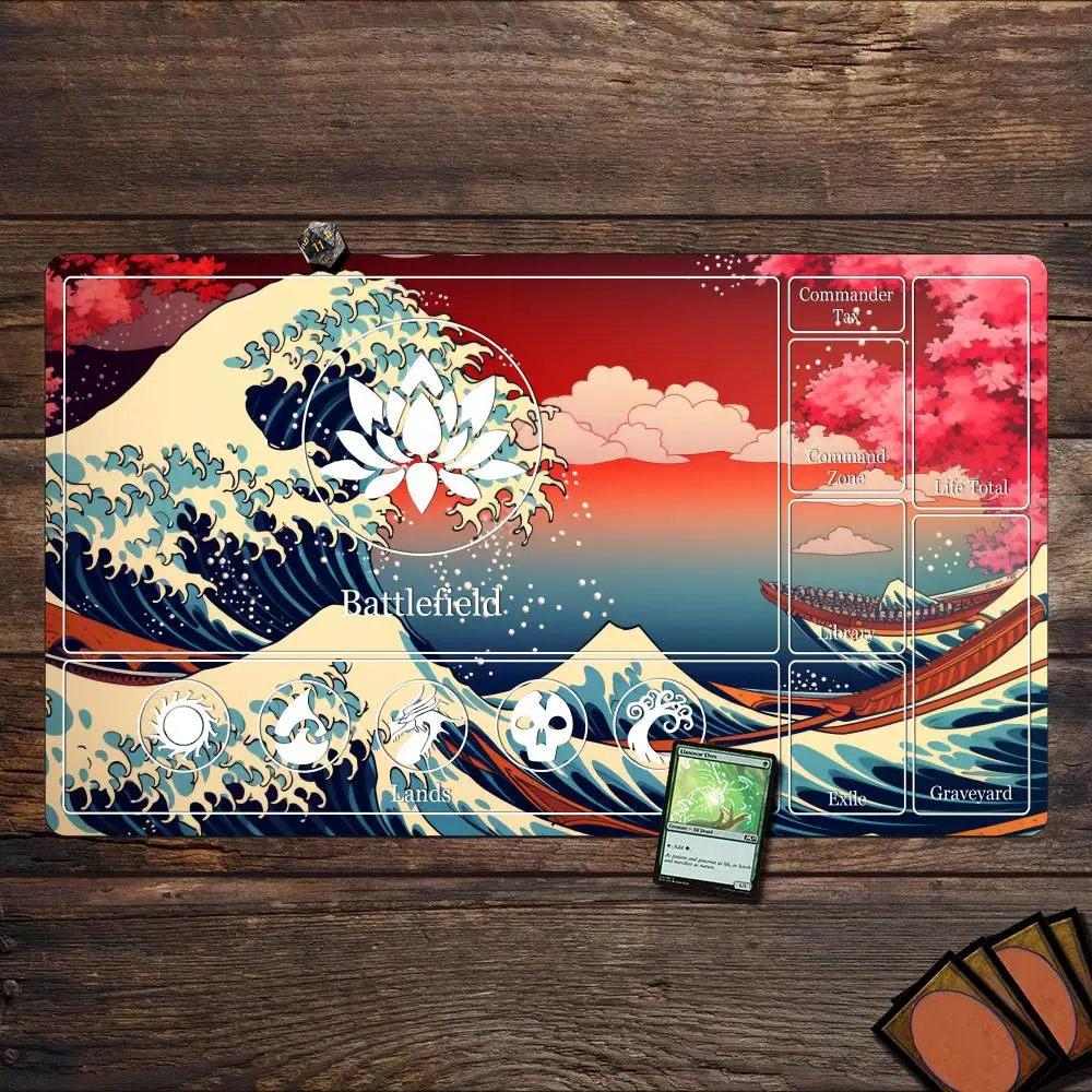 Magic Playmat card gaming mat with zone Ukiyo-e art waves mtg playmat Desk Mat gamer keypad expansion mousepad office pad
Magic Playmat card gaming mat with zone Ukiyo-e art waves mtg playmat Desk Mat gamer keypad expansion mousepad office pad