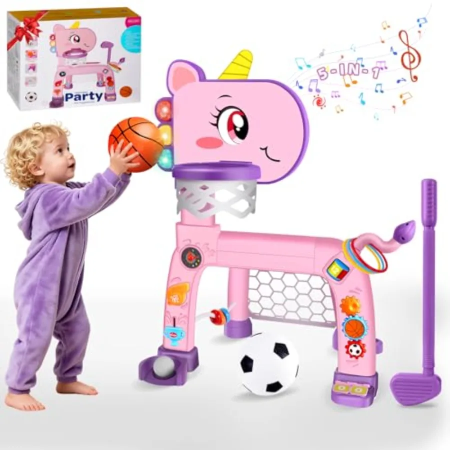 Toddler Basketball Hoop and Soccer Goal: Toys for 1 2 3 Year Old Boys Girls Sports Activity with Light Sound Music Montessori T
Toddler Basketball Hoop and Soccer Goal: Toys for 1 2 3 Year Old Boys Girls Sports Activity with Light Sound Music Montessori T