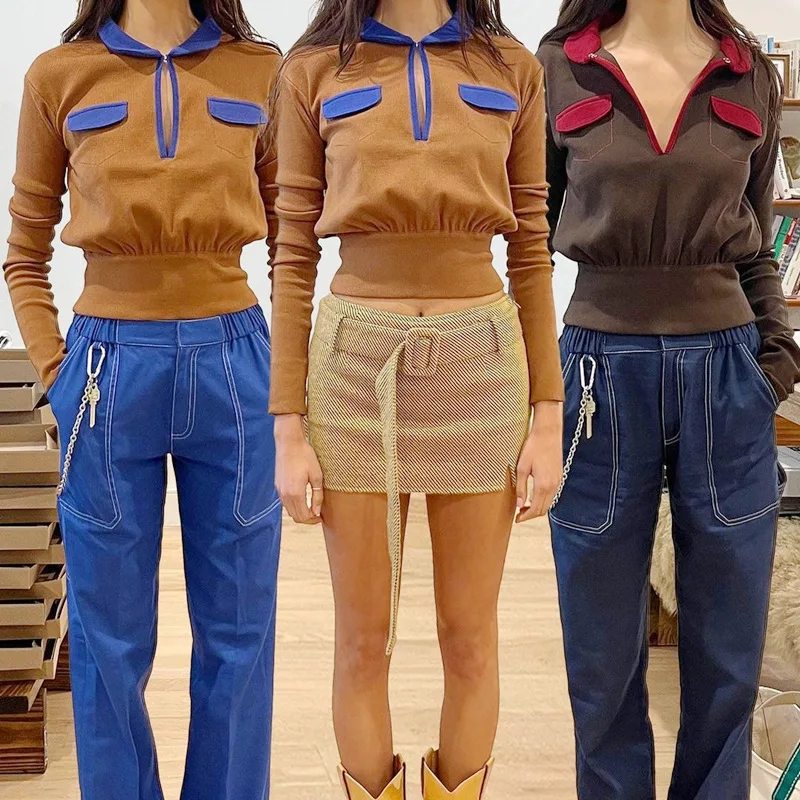 Women Clothing 2022 Autumn Winter New Fashionable European and American Style Spice Girl Sexy V Neck Slim Color Matching Clothes
Women Clothing 2022 Autumn Winter New Fashionable European and American Style Spice Girl Sexy V Neck Slim Color Matching Clothes