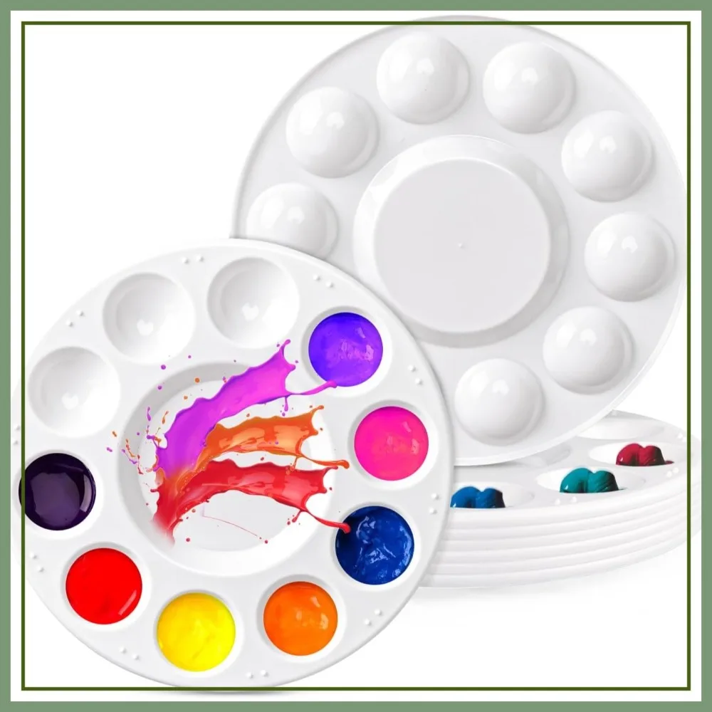 8Pcs Paint Tray Palettes, Plastic Paint Pallets, Watercolor Palette Painting Tray for Art Painting, Party, DIY Craft
8Pcs Paint Tray Palettes, Plastic Paint Pallets, Watercolor Palette Painting Tray for Art Painting, Party, DIY Craft