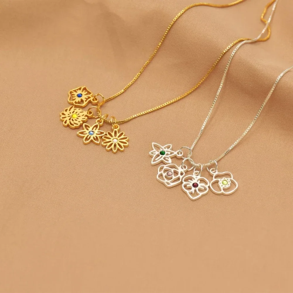 New Customized Birth Flower Necklace Personalized Birth Stone Necklace Stainless Steel Pendant Necklace Lady Birthday Gift
New Customized Birth Flower Necklace Personalized Birth Stone Necklace Stainless Steel Pendant Necklace Lady Birthday Gift