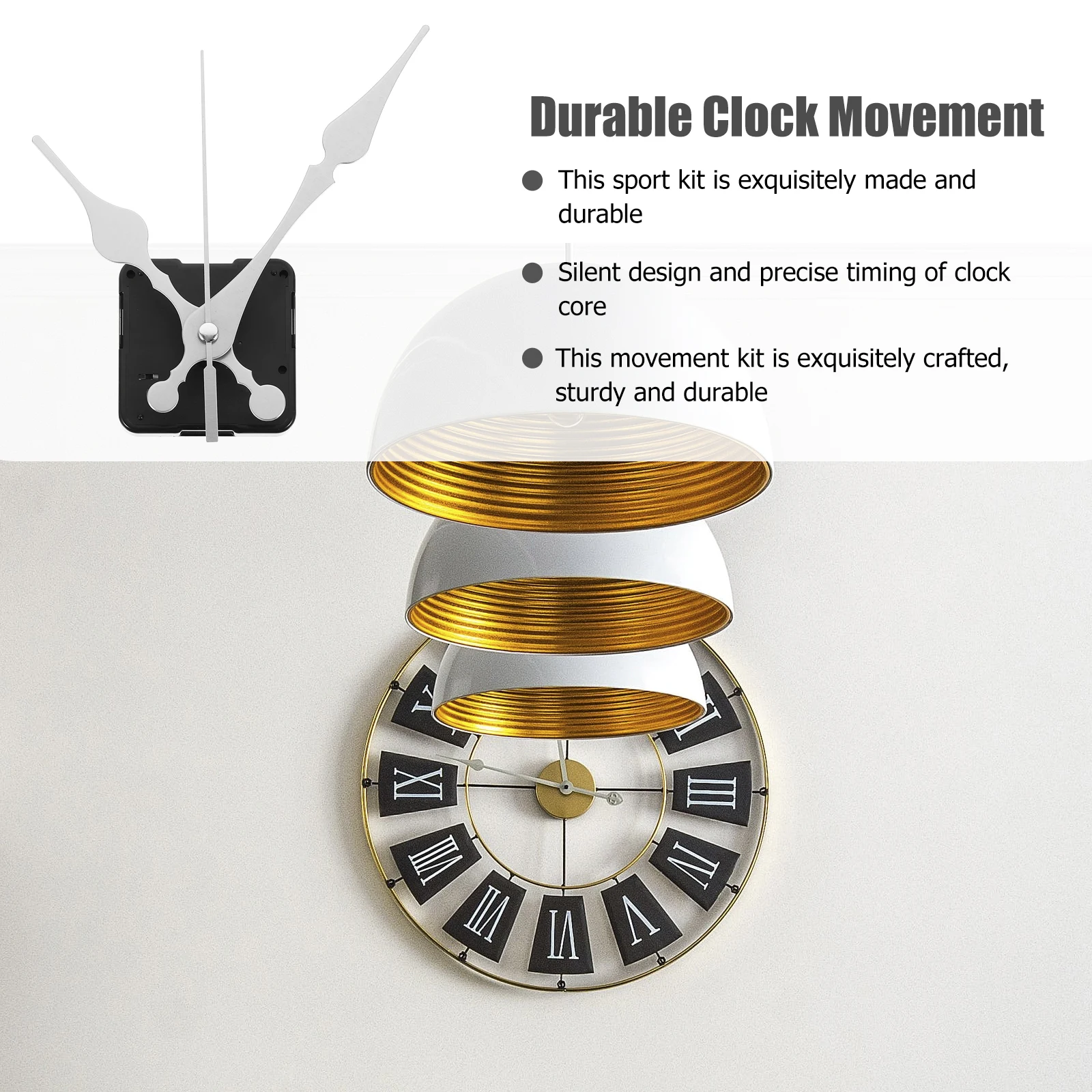 4 set Diy Movement Kit Wall Parts Durable Quartz Mechanism Replacement Long Shaft Quiet Reliable Clock Pointer Set Home Decor
4 set Diy Movement Kit Wall Parts Durable Quartz Mechanism Replacement Long Shaft Quiet Reliable Clock Pointer Set Home Decor