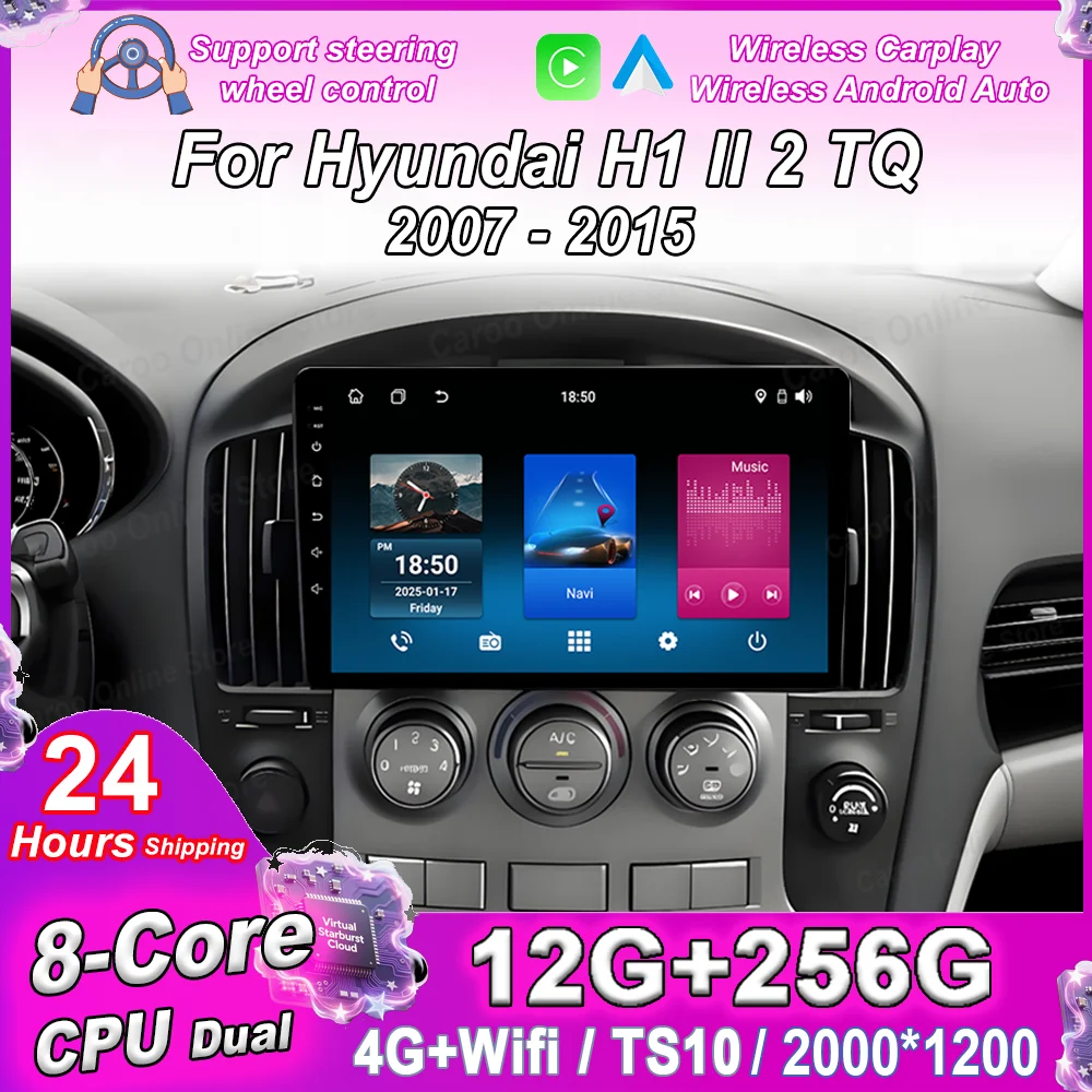 Android 16 Radio Stereo For Hyundai H1 II 2 TQ 2007 -2015 Auto Multimedia Video Player Navigation GPS Carplay NO 2DIN Car DVD 4G
Android 16 Radio Stereo For Hyundai H1 II 2 TQ 2007 -2015 Auto Multimedia Video Player Navigation GPS Carplay NO 2DIN Car DVD 4G