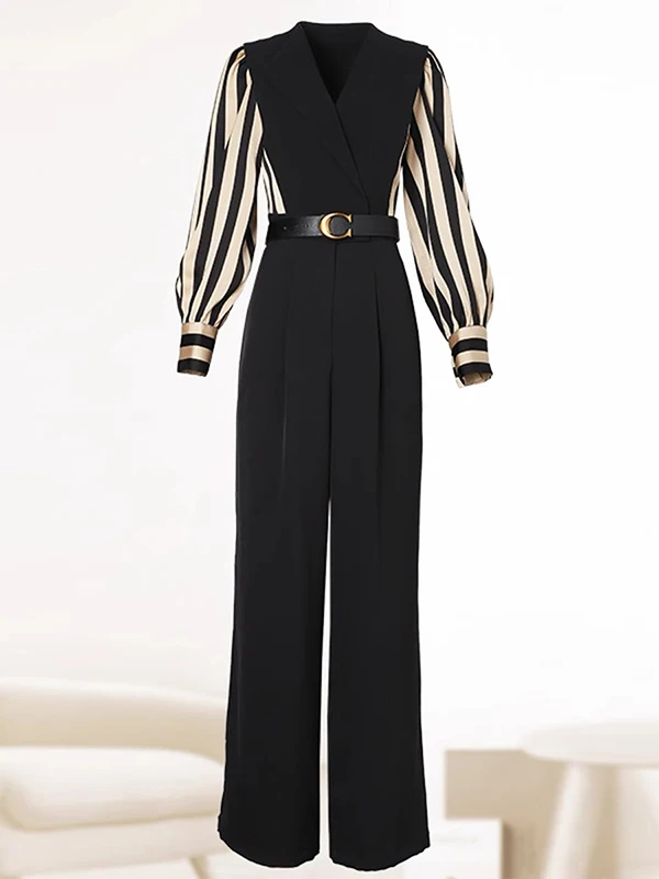 Spring 2026 High Waist Striped Patchwork Belted One-Piece Pants for Women Ele Commuter Sle Long Pants Polyester Fiber
Spring 2026 High Waist Striped Patchwork Belted One-Piece Pants for Women Ele Commuter Sle Long Pants Polyester Fiber