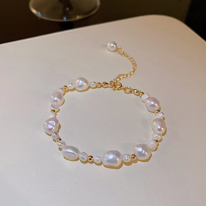 ALLNEWME Elegant Genuine Freshwater Pearl Beaded Bracelet for Women Girls Gold Beads Strand Bracelets Party Daily Accessories
ALLNEWME Elegant Genuine Freshwater Pearl Beaded Bracelet for Women Girls Gold Beads Strand Bracelets Party Daily Accessories