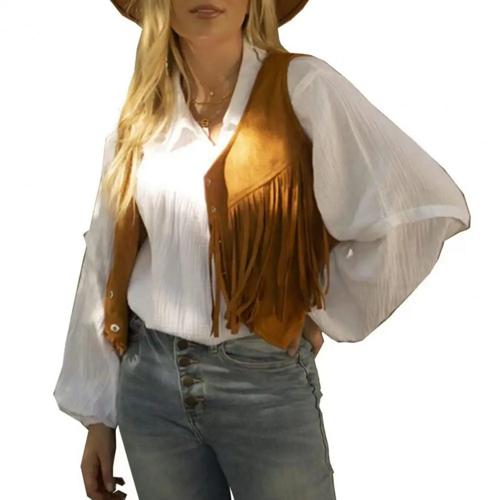 70s Vintage Women Jacket Lady Clothes Women Vest 2025 Western Fringe Tassel Cardigan Single-breasted V Neck Short Vest Coat
70s Vintage Women Jacket Lady Clothes Women Vest 2025 Western Fringe Tassel Cardigan Single-breasted V Neck Short Vest Coat