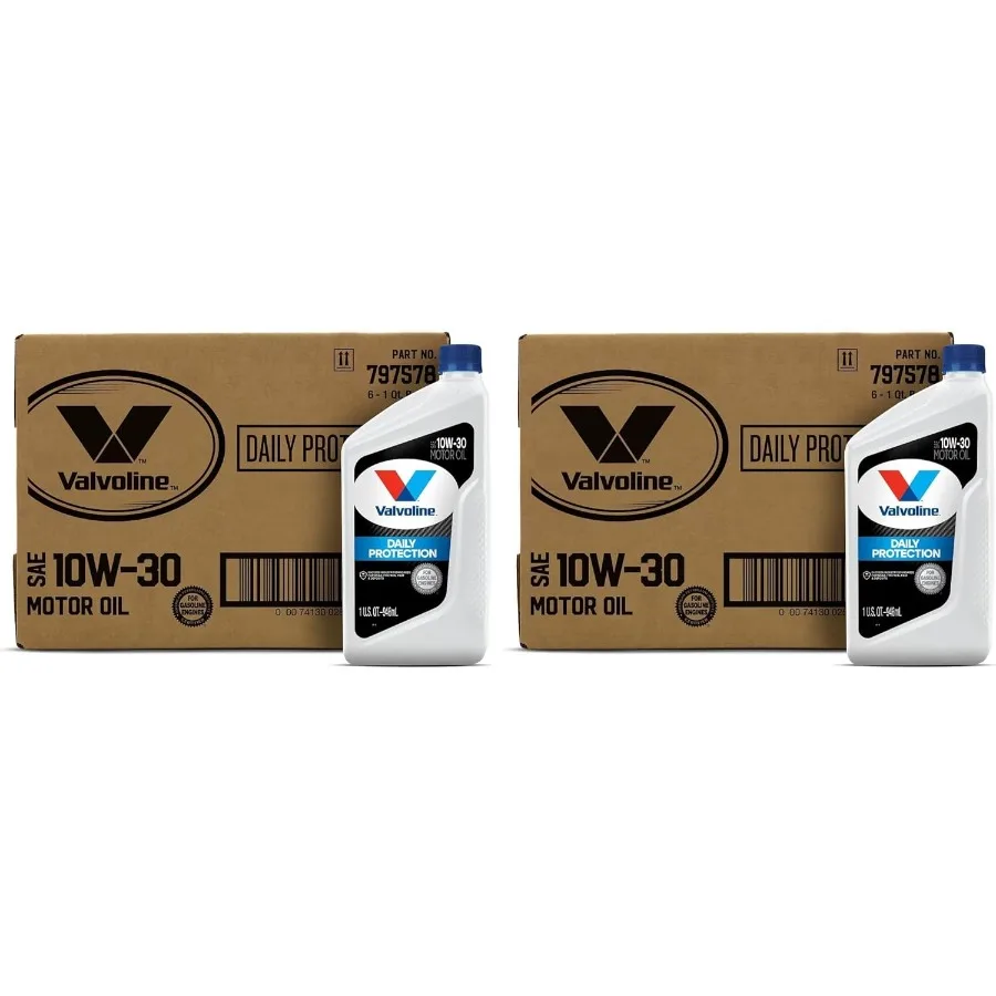 Ежедневная защита 10W30 Обычное моторное масло 1 QT Корпус из 6 шт. в упаковке из 2 шт. для надежных характеристик двигателя в повседневном вождении
Ежедневная защита 10W30 Обычное моторное масло 1 QT Корпус из 6 шт. в упаковке из 2 шт. для надежных характеристик двигателя в повседневном вождении