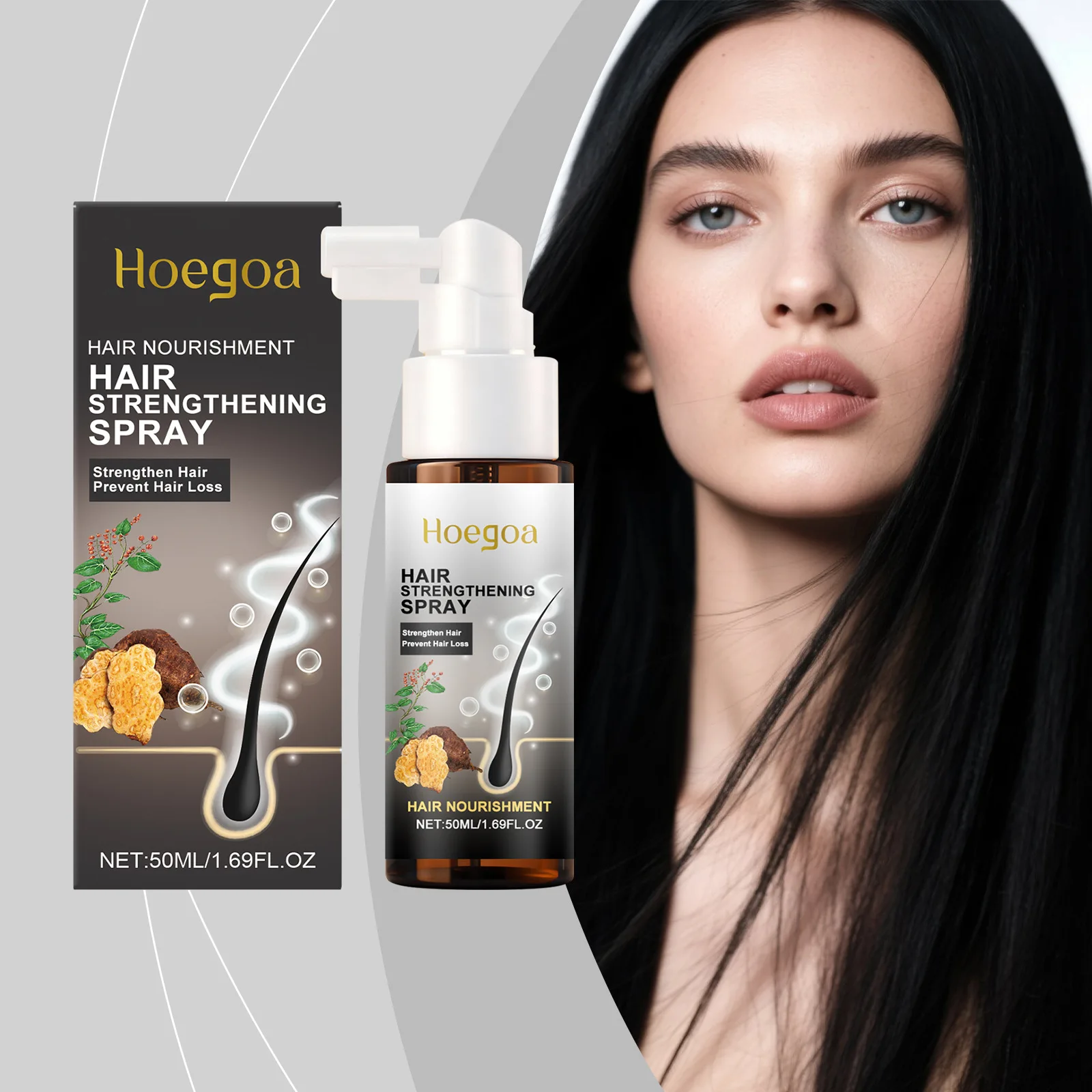 Hoegoa Hair Strengthening Spray Anti Hair Loss Nourishing Scalp Serum for Fuller Thicker Hair Growth Care for Men Women 50ml
Hoegoa Hair Strengthening Spray Anti Hair Loss Nourishing Scalp Serum for Fuller Thicker Hair Growth Care for Men Women 50ml