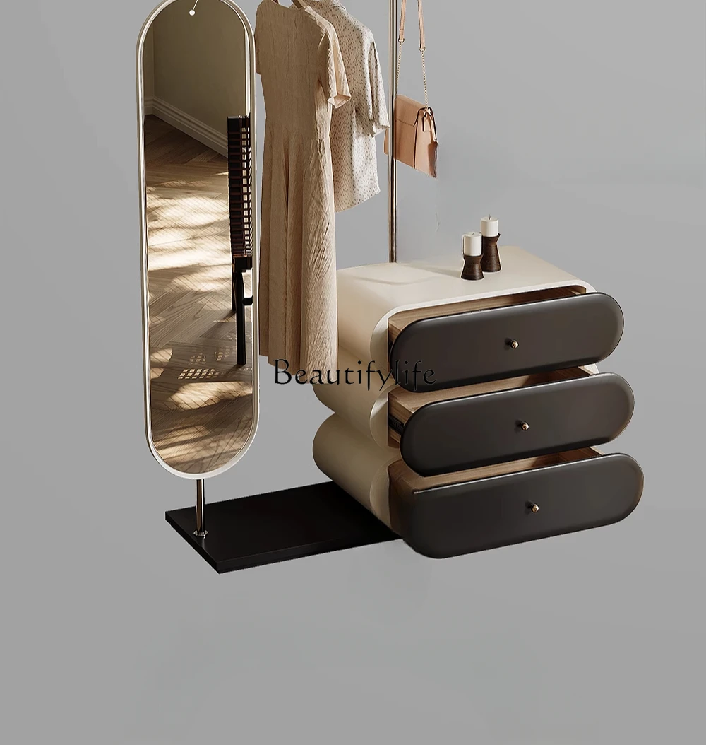 Italian minimalist coat rack, full-length mirror, storage cabinet, chest, integrated multi-functional hanger
Italian minimalist coat rack, full-length mirror, storage cabinet, chest, integrated multi-functional hanger