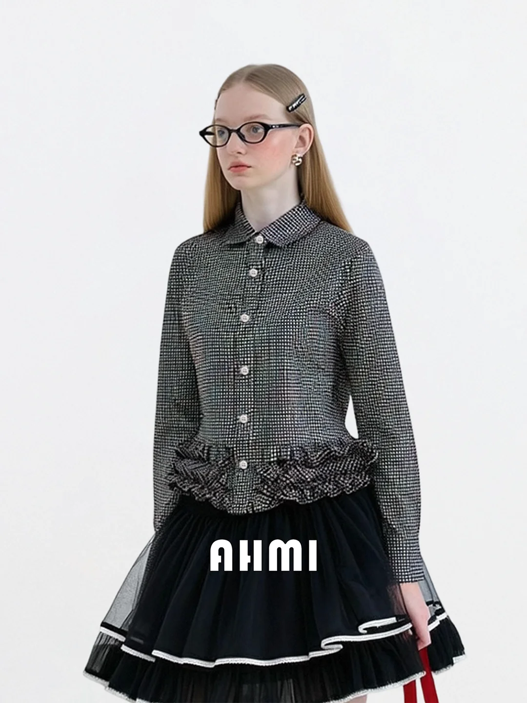 Женская блузка AHMI Sweet Talk в горошек с длинным рукавом, на одной пуговице, с воротником, весна-осень, для девочек, эластичная, универсальная
Женская блузка AHMI Sweet Talk в горошек с длинным рукавом, на одной пуговице, с воротником, весна-осень, для девочек, эластичная, универсальная