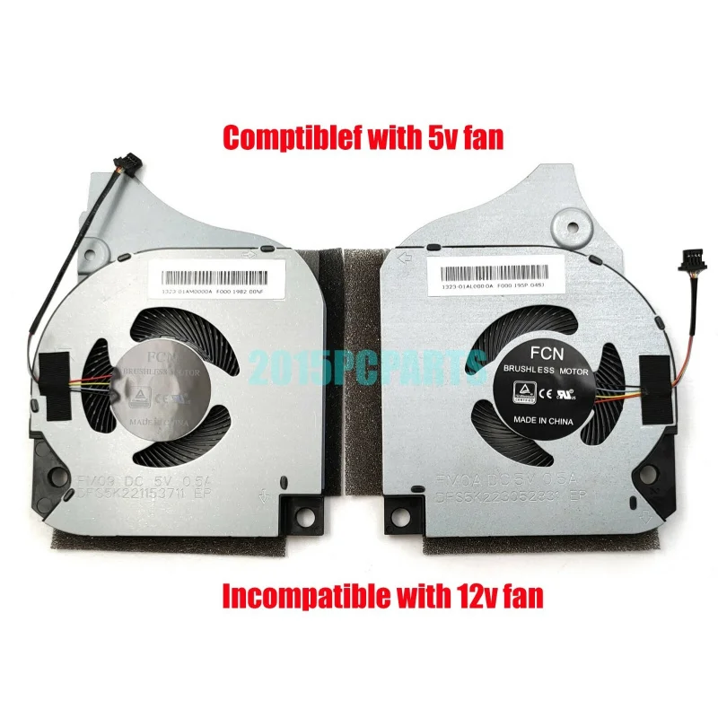 L+ New for Dell Inspiron G5-5590 G7-7590 G7-7790 CPU & GPU Cooling Fan 5V
L+ New for Dell Inspiron G5-5590 G7-7590 G7-7790 CPU & GPU Cooling Fan 5V
