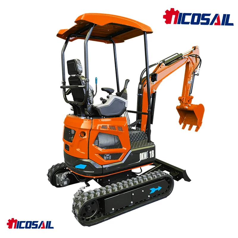 New 1.8-ton mini excavator with operating weight and tracked earthmoving machinery for sale equipped with sunshade
New 1.8-ton mini excavator with operating weight and tracked earthmoving machinery for sale equipped with sunshade