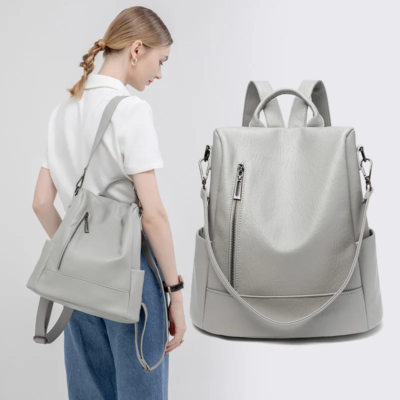 Anti-theft Backpack Female Korean Version Simple 2026 Summer New Backpack Large Capacity Soft Leather Bag Casual Single Shoulder
Anti-theft Backpack Female Korean Version Simple 2026 Summer New Backpack Large Capacity Soft Leather Bag Casual Single Shoulder